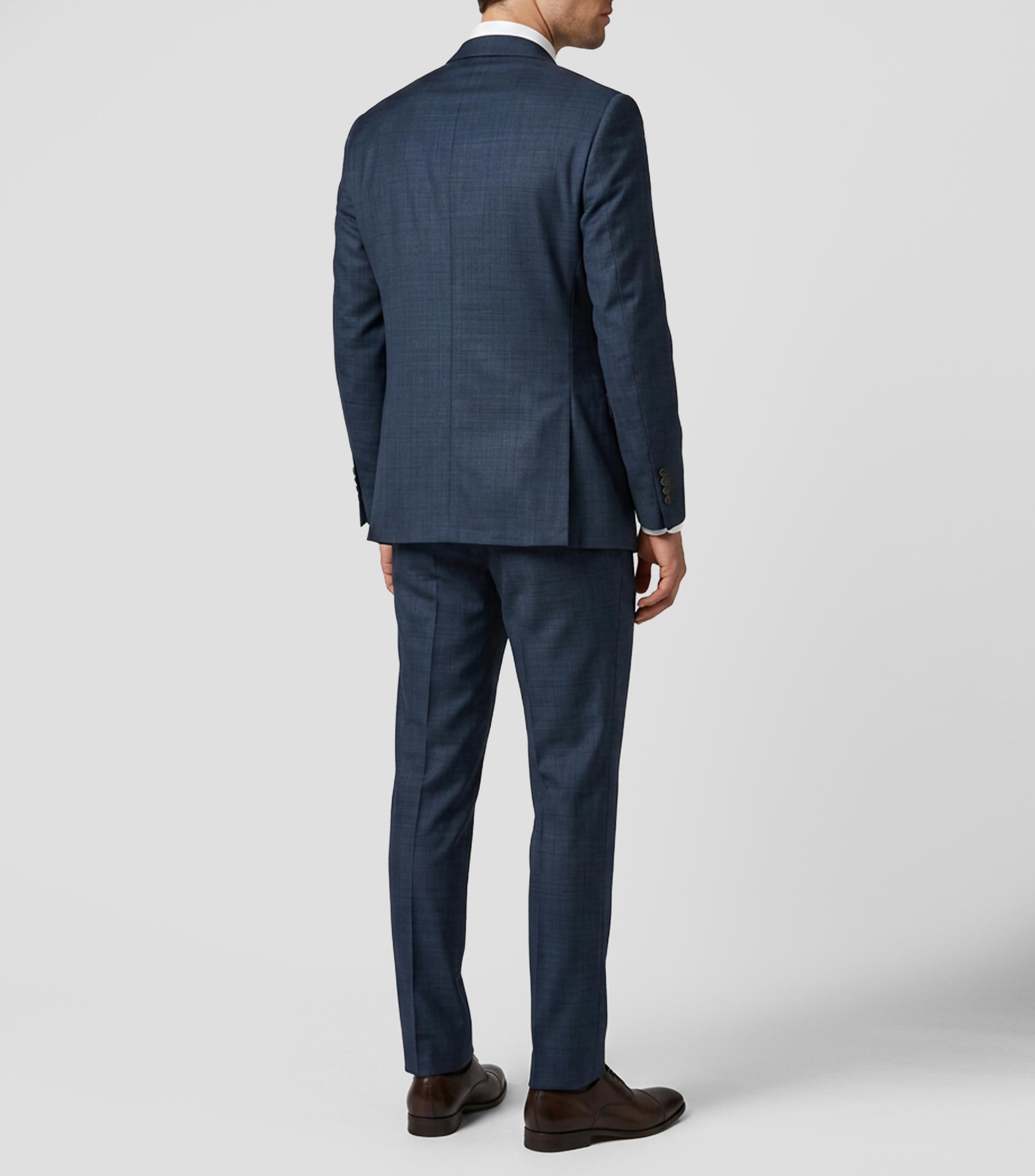 Traje en lana Slim microdiseño Hombre